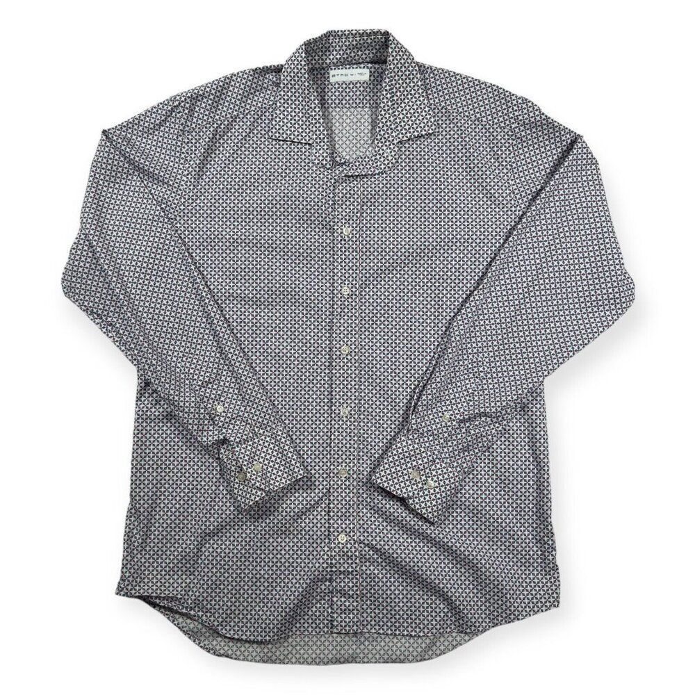 Etro Shirt Men's Geometric Button Down‎ Made In Italy Cotton IT size 41